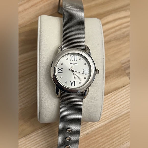 Breda Ladies Watch Stainless Steel Mesh Bracelet Adjustable Lightweight Modern - Picture 3 of 11